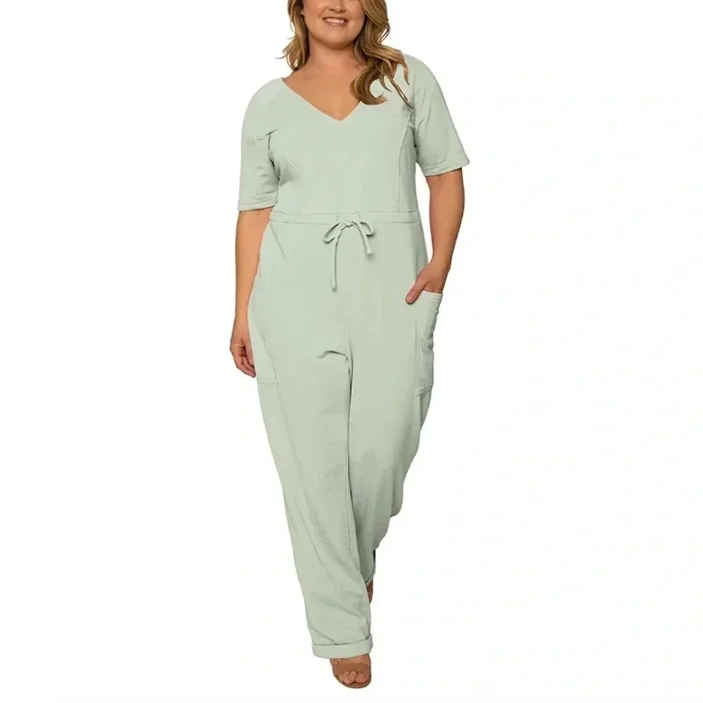 NWT Standards & Practices Sage Jersey Knit Jumpsuit Size 2X
